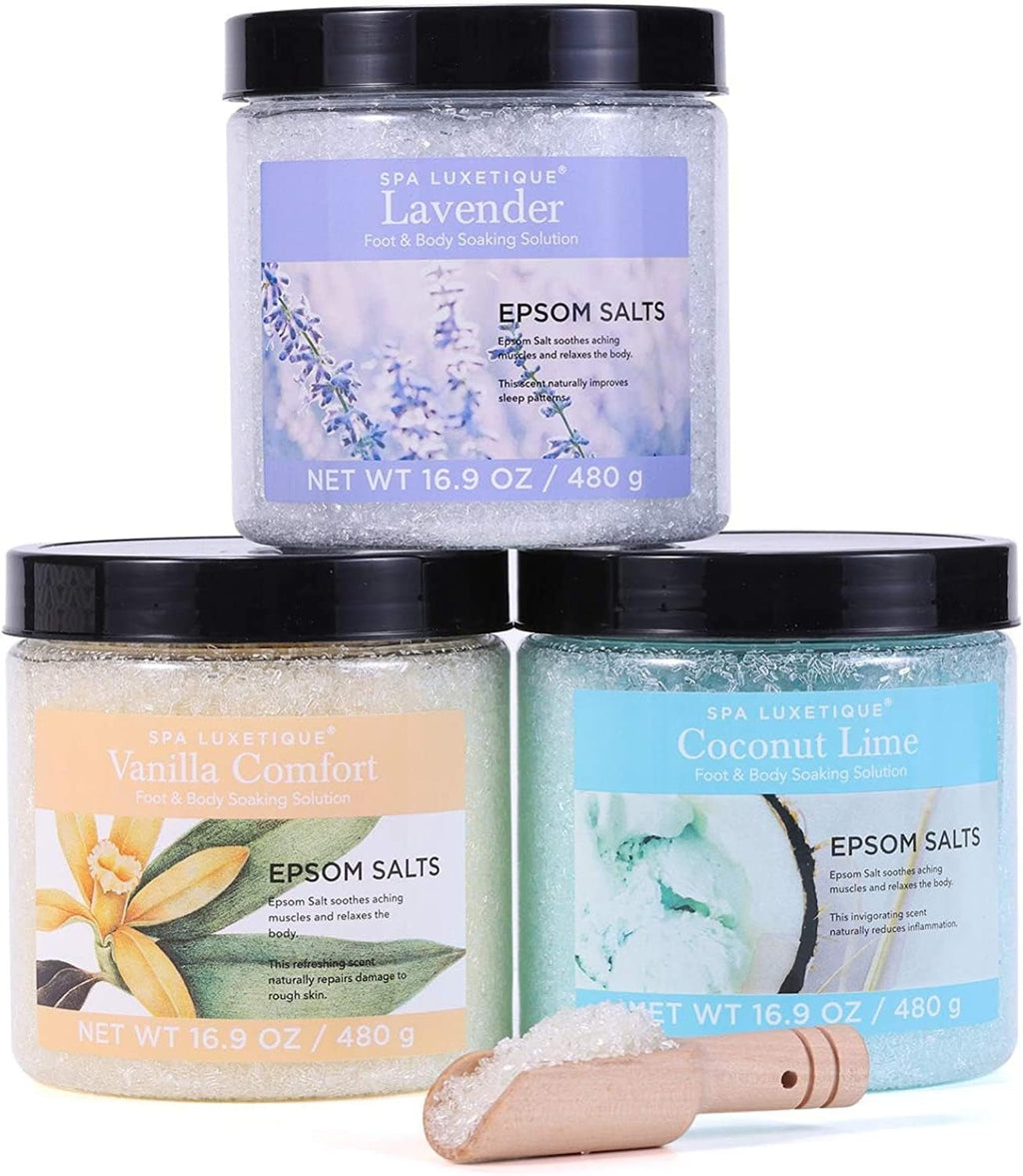 Bath Salts for Soaking, Epsom Salts Gifts Set for Women, 3.17Lbs Bath Salts for Women, Epsom Salts for Soaking, Mother'S Day Christmas Gifts for Woman Mom - GlowHaze Beauty