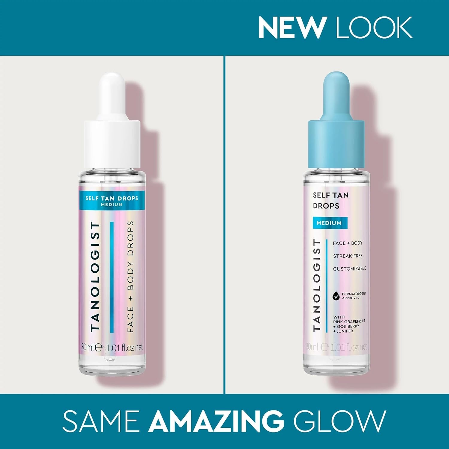 Face and Body Self Tan Drops, Medium - Bronzing Drops - Illuminating Self Tanning Drops, Natural Ingredients & Vegan - 1.01 Fl Oz - GlowHaze Beauty