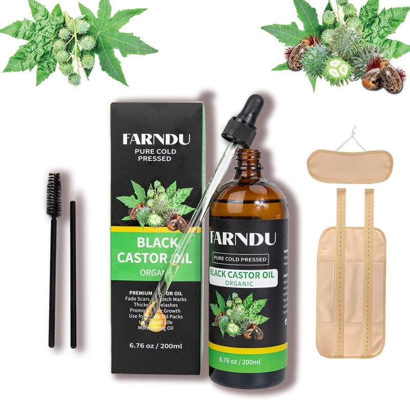 Thick Black Castor Oil - GlowHaze Beauty