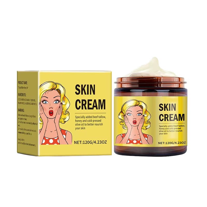 Whipped Beef Tallow and Honey Balm Moisturizing Beef Tallow Face Cream Body Lotion Grass Fed Grass Finished Face Cream Care - GlowHaze Beauty