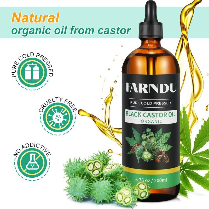 Thick Black Castor Oil - GlowHaze Beauty