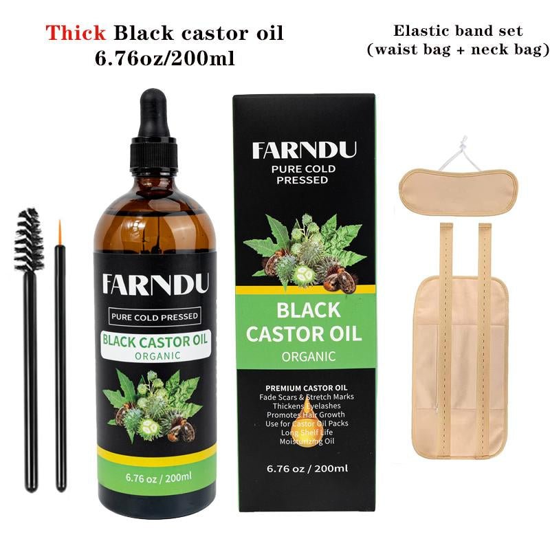 Thick Black Castor Oil - GlowHaze Beauty