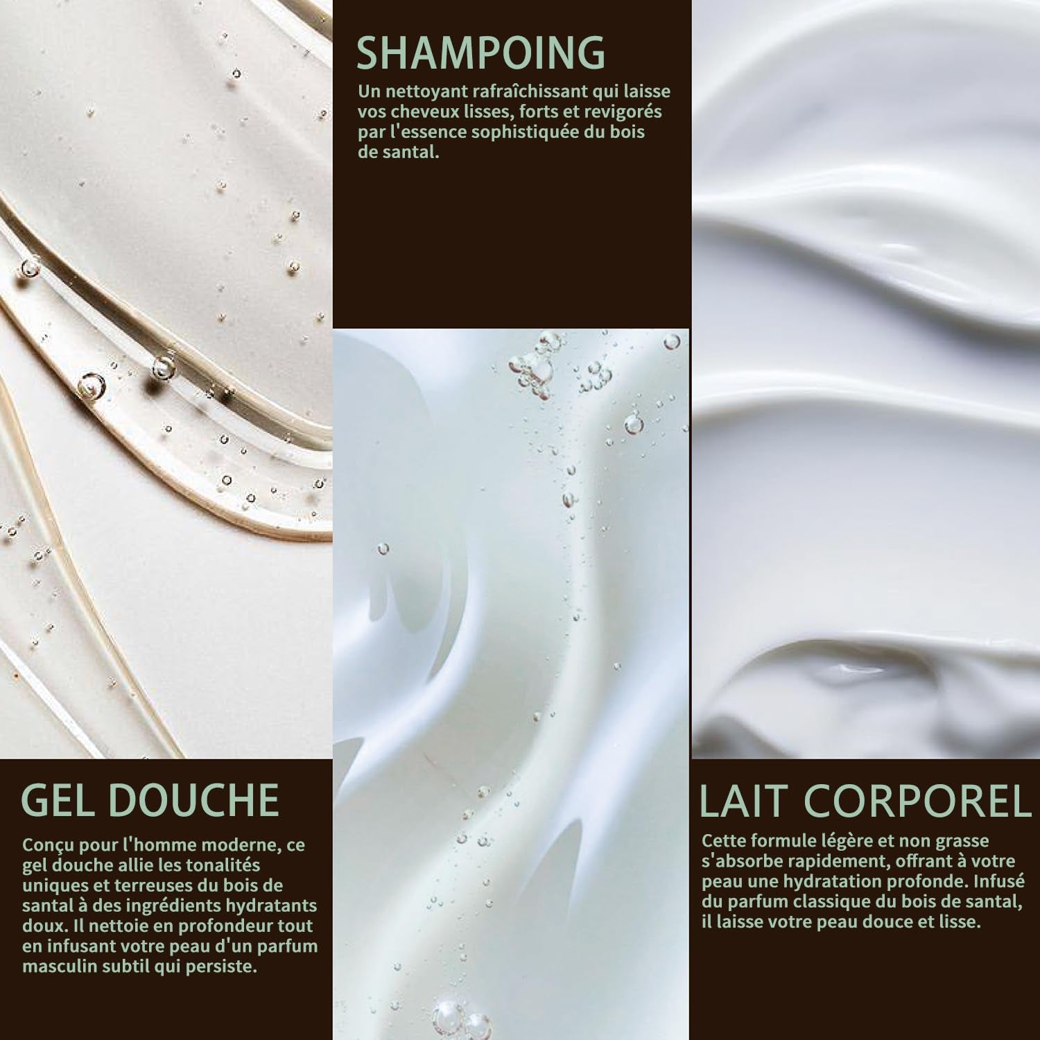 Birthday Gifts for Men Gift Sets for Men 3PC Mens Gift Set Gift Baskets for Men Includes Sandalwood Shower Gel Body Lotion Shampoo, Mens Gift Basket Christmas Gifts for Men Boyfriend - GlowHaze Beauty