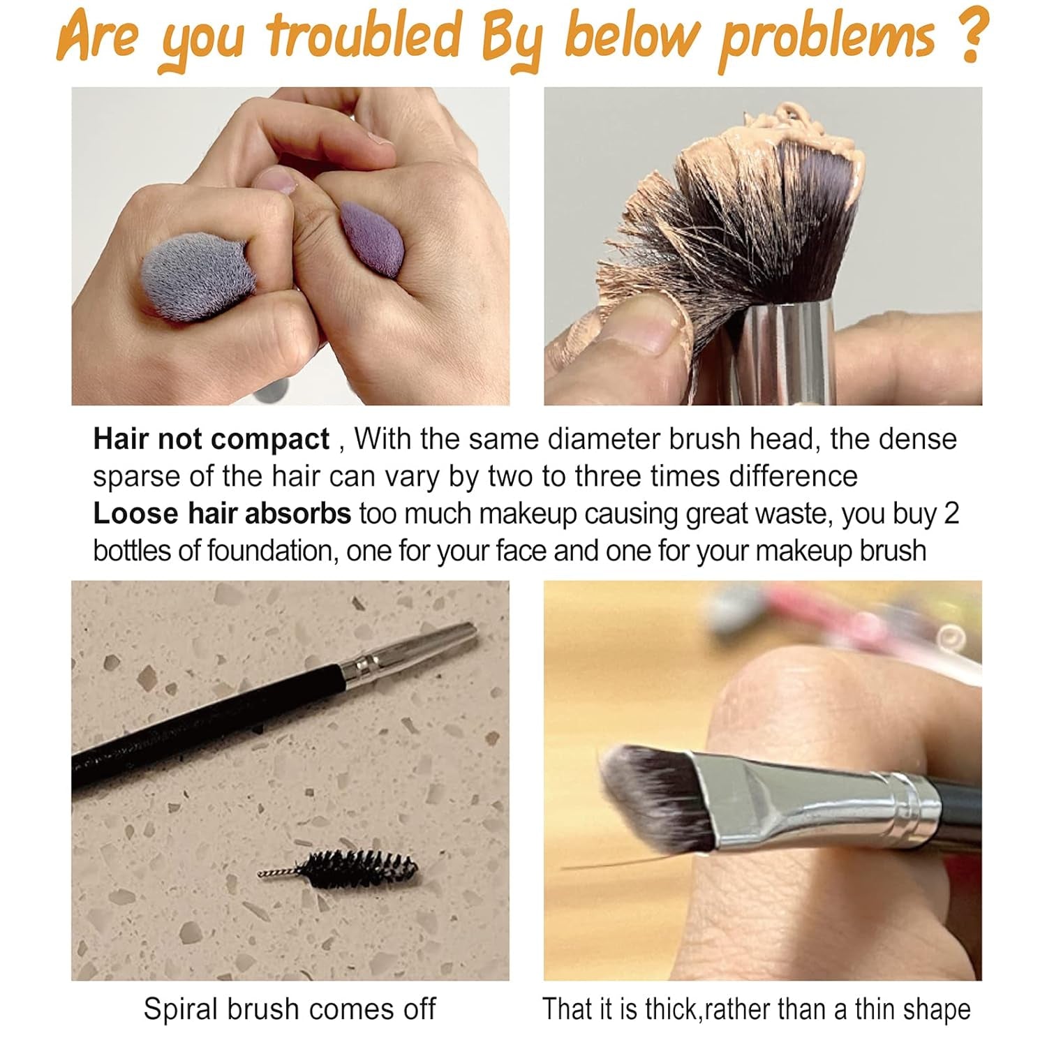 16Pcs Ultra Soft Essential Makeup Brushes Set Professional Makeup Brush Set with Premium Vegan Hair for Foundation Concealer Eyeshadow Face Contour Blush (16Pcs Pearl Black) - GlowHaze Beauty