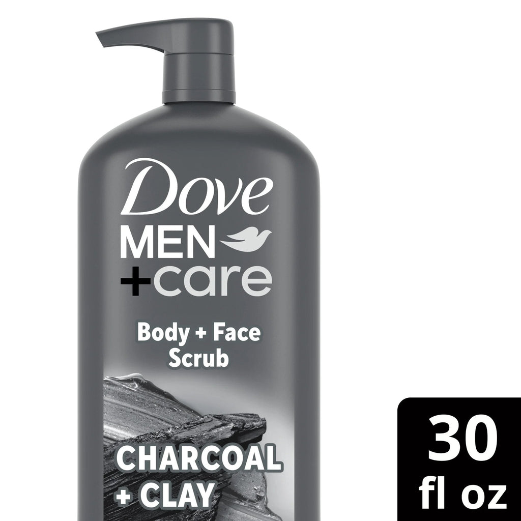(4 Pack) Purifying Hydrating Face & Body Wash for Men Charcoal & Clay, 30 Oz - GlowHaze Beauty
