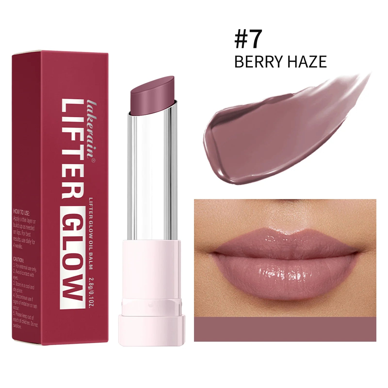 Lip Balm Lifter Glaze Oil Balm with Hyaluronic Acid and Hydrating Oil Blend with 24HRs of Smooth Moisturizing Shine Pink Makeup - GlowHaze Beauty