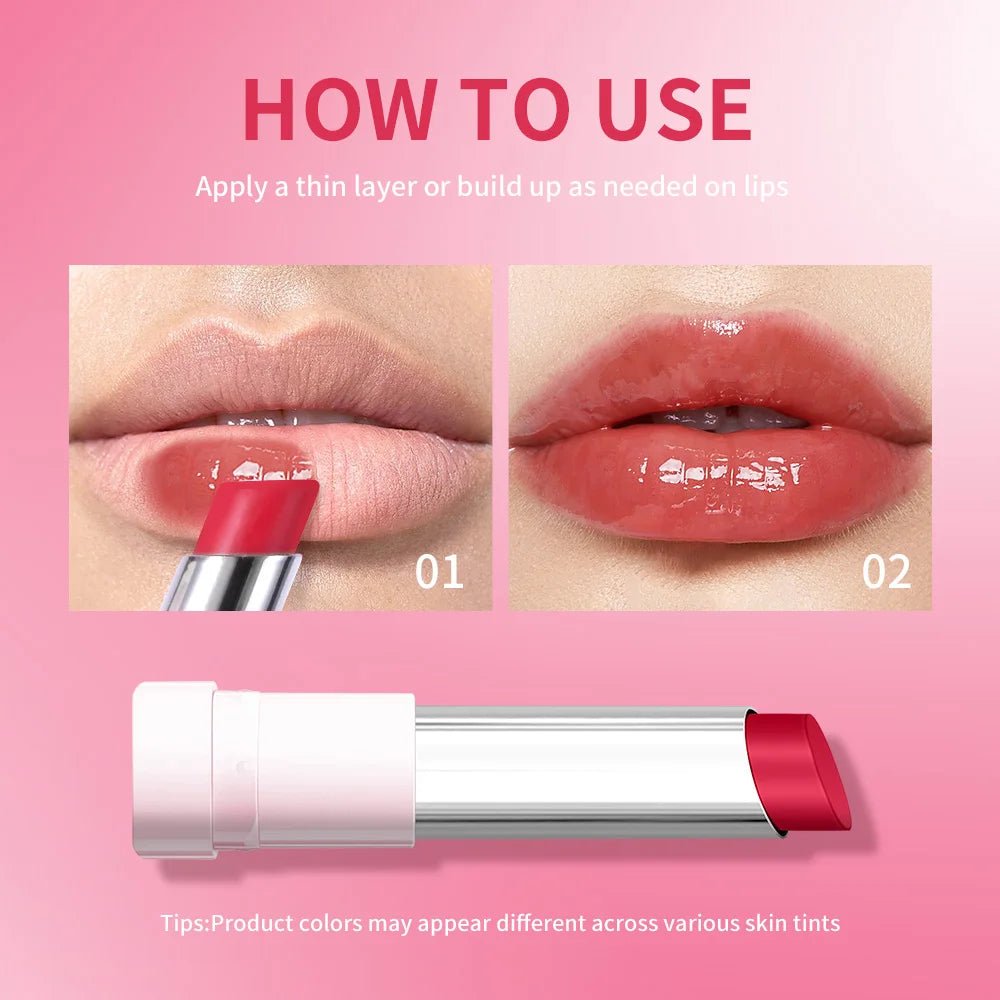 Lip Balm Lifter Glaze Oil Balm with Hyaluronic Acid and Hydrating Oil Blend with 24HRs of Smooth Moisturizing Shine Pink Makeup - GlowHaze Beauty