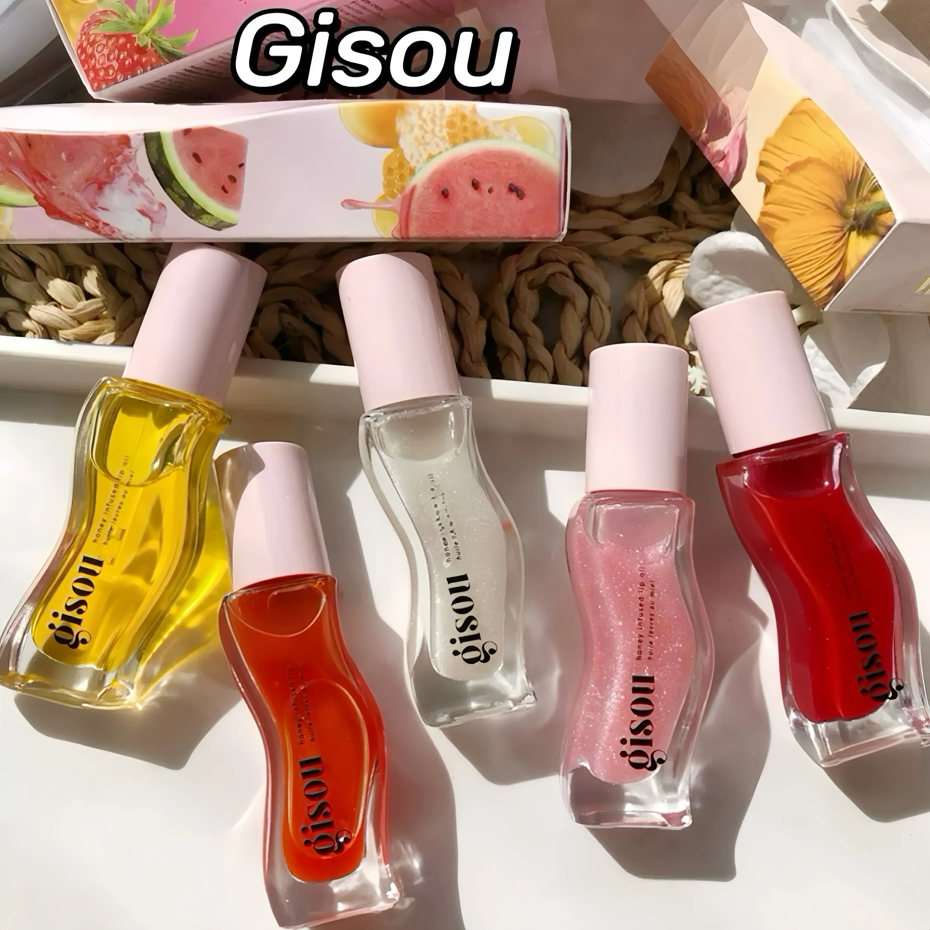 Original Gisou Moisturizing Lip Balm Lip Oil Gloss Care Of The Lips Benetitnt For Lips Plumping Exfoliating Plumping Gloss Oil - GlowHaze Beauty