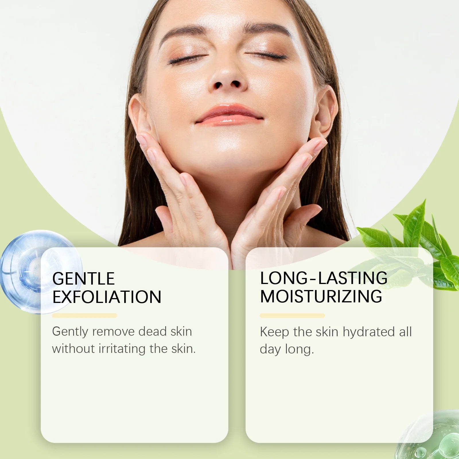 Green Tea Facial Scrub Deep Pore Cleansing Hydrating Blackhead Removal Dead Skin Gentle Exfoliating Scrub Skin Renewal Skin Care - GlowHaze Beauty