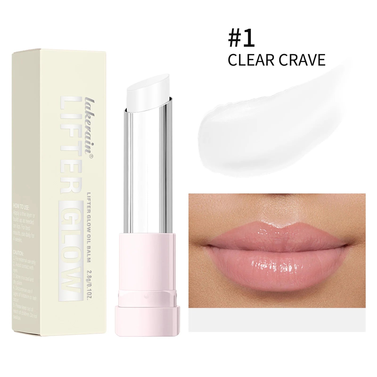 Lip Balm Lifter Glaze Oil Balm with Hyaluronic Acid and Hydrating Oil Blend with 24HRs of Smooth Moisturizing Shine Pink Makeup - GlowHaze Beauty