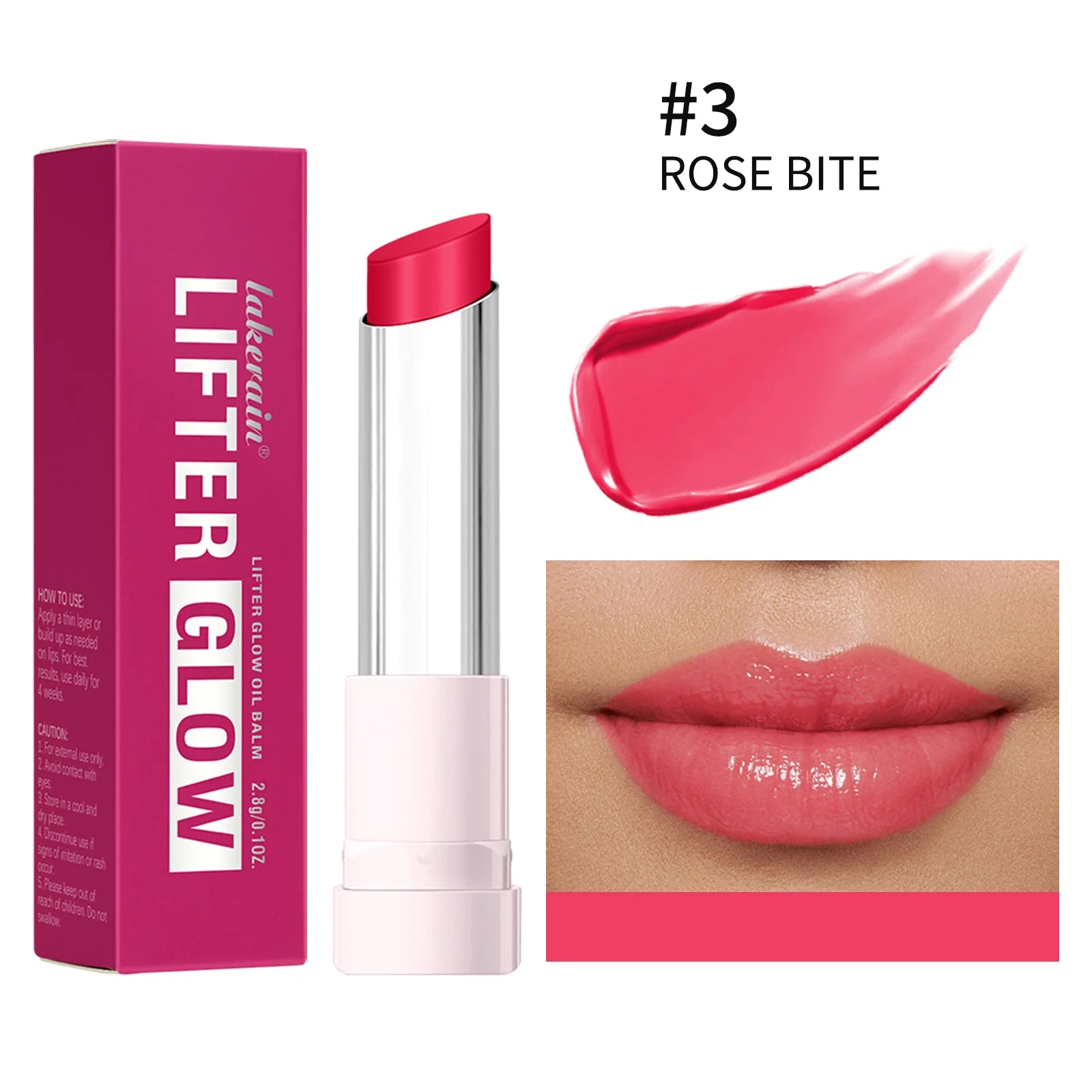 Lip Balm Lifter Glaze Oil Balm with Hyaluronic Acid and Hydrating Oil Blend with 24HRs of Smooth Moisturizing Shine Pink Makeup - GlowHaze Beauty