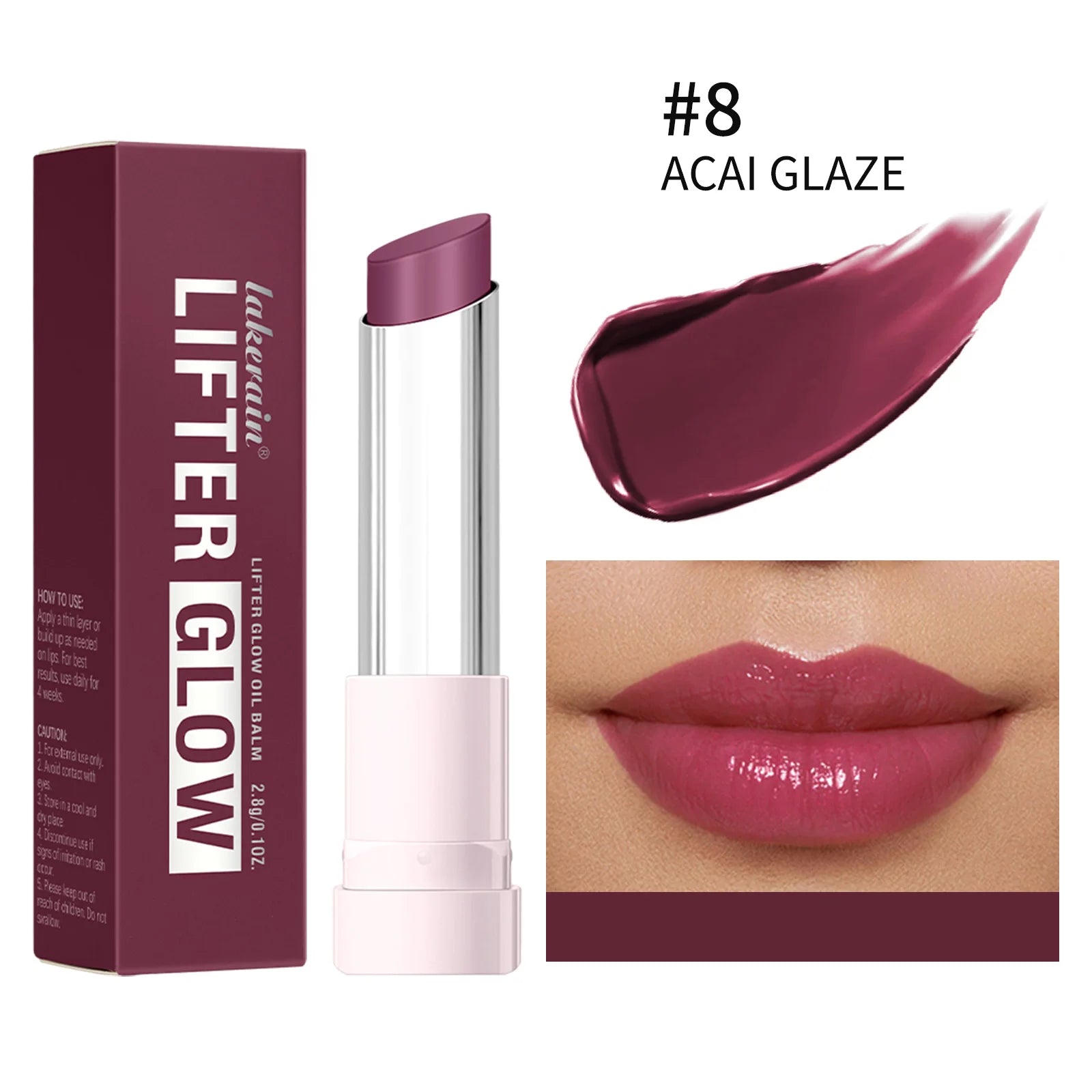 Lip Balm Lifter Glaze Oil Balm with Hyaluronic Acid and Hydrating Oil Blend with 24HRs of Smooth Moisturizing Shine Pink Makeup - GlowHaze Beauty