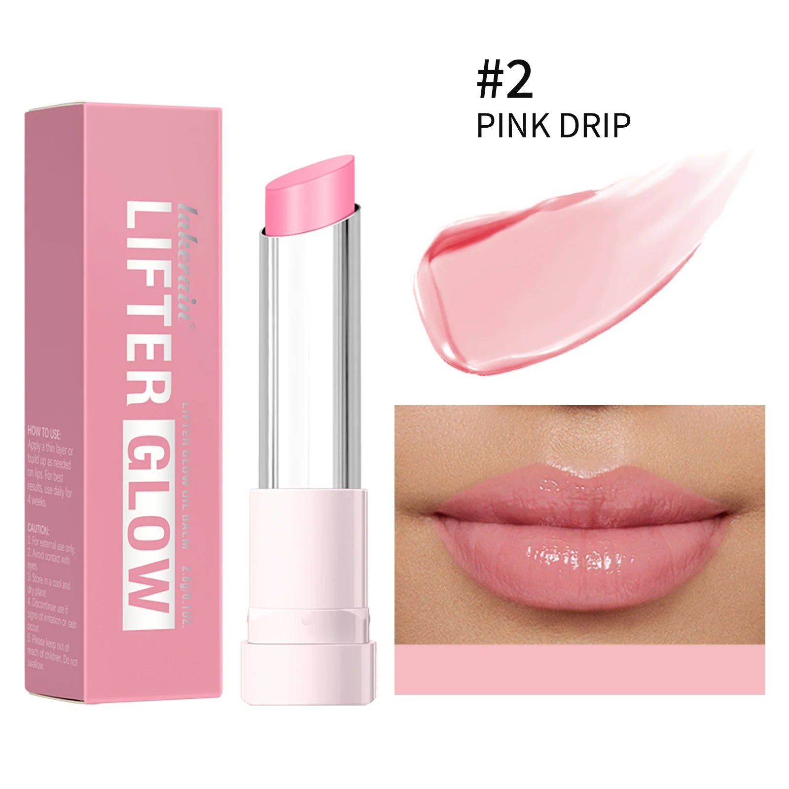 Lip Balm Lifter Glaze Oil Balm with Hyaluronic Acid and Hydrating Oil Blend with 24HRs of Smooth Moisturizing Shine Pink Makeup - GlowHaze Beauty