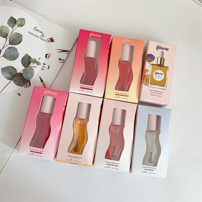 Original Gisou Moisturizing Lip Balm Lip Oil Gloss Care Of The Lips Benetitnt For Lips Plumping Exfoliating Plumping Gloss Oil - GlowHaze Beauty