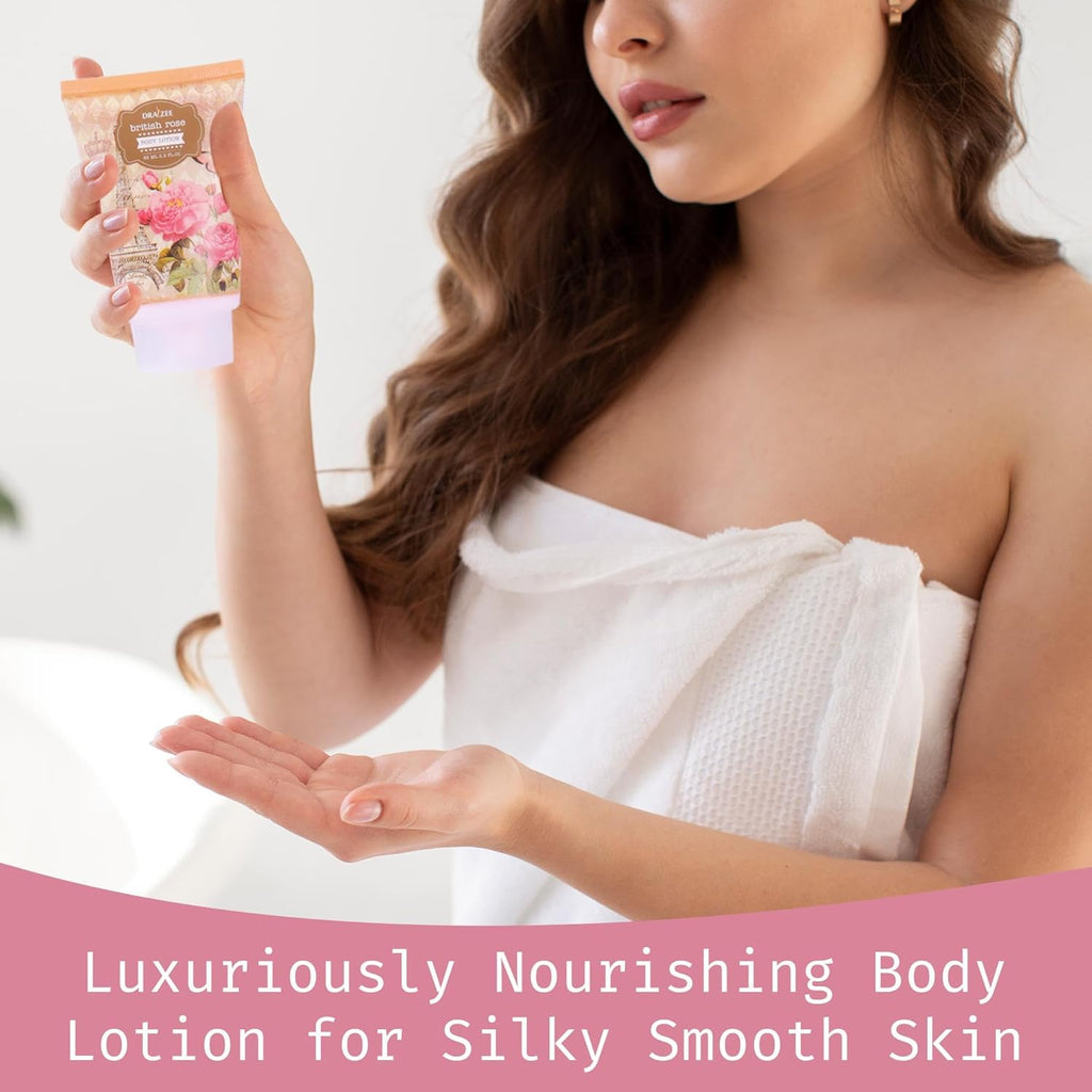 Bath and Body Gift Set - 8 Pcs Luxury Rose Scented Heel Shoe Spa Gift Set for Women - Shower Gel, Bubble Bath, Body Butter, Body Lotion & More - Christmas Gifts for Women, Gift for Mom - GlowHaze Beauty