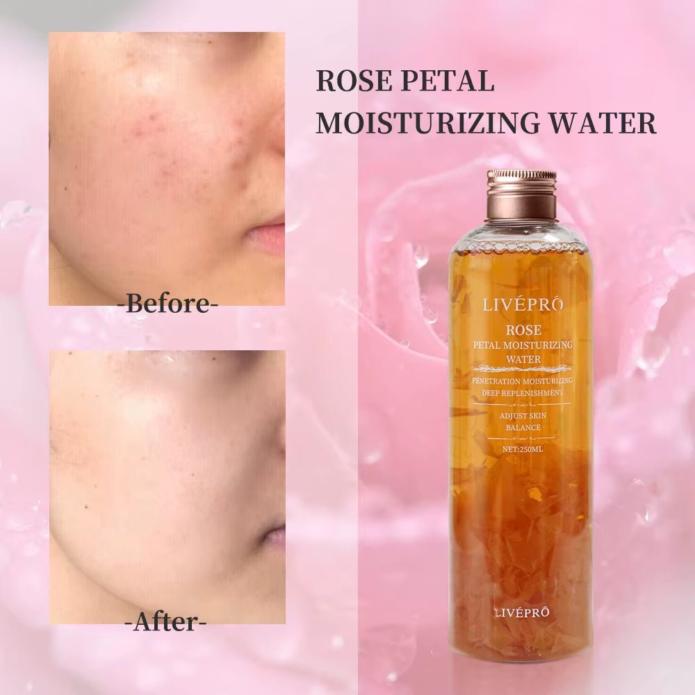 Rose Petal Water Skin Care Toner Skin Care Essence Foundation Moisturizing Skin Care - GlowHaze Beauty