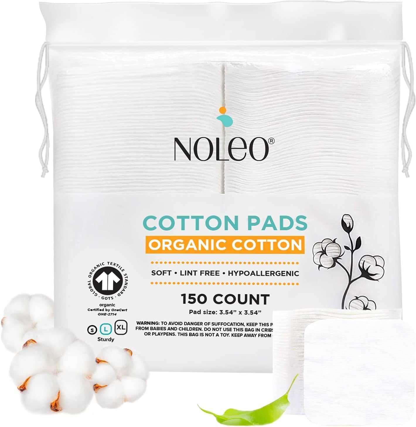 Organic Cotton Rounds & Pads - GlowHaze Beauty