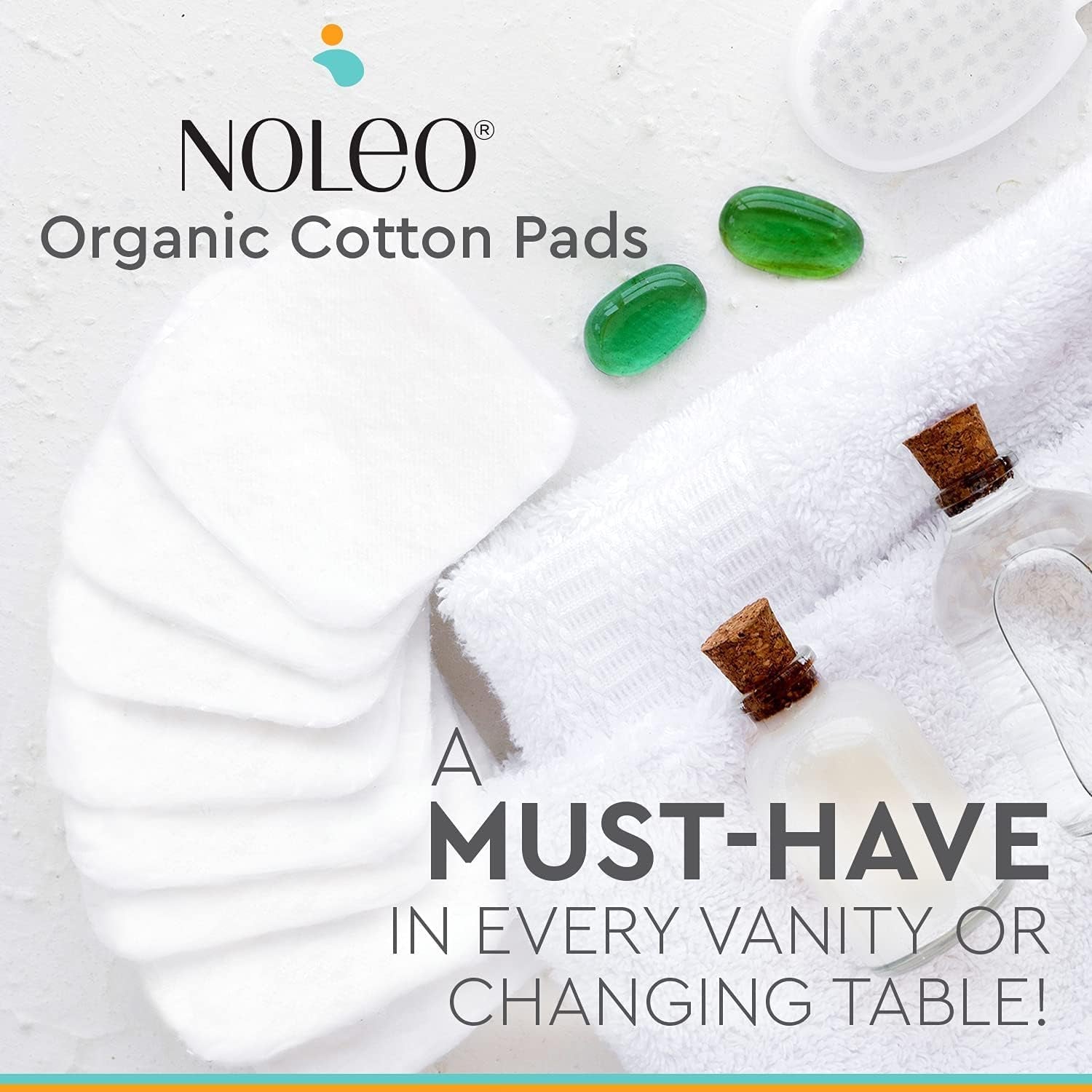 Organic Cotton Rounds & Pads - GlowHaze Beauty