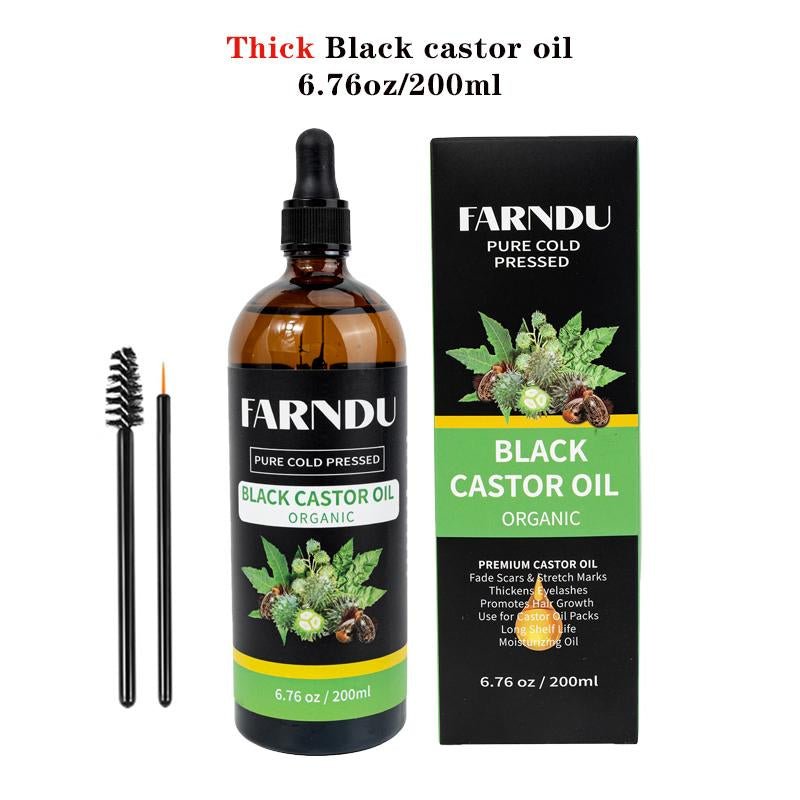 Thick Black Castor Oil - GlowHaze Beauty